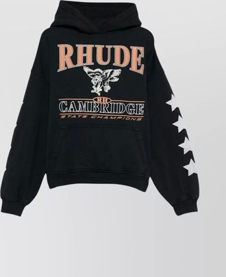 Rhude crewneck sweater with front graphic print