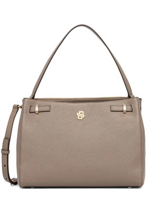 BOSS Double B-monogram tote bag - women - Calf Leather/Polyester - One Size - Brown