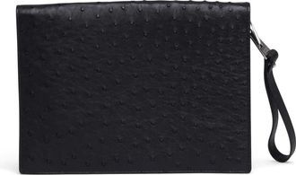 Bottega Veneta Tassen, Dames, Zwart, ONE Size, Leer, Leren Pols Clutch