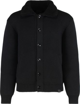Tom Ford Mens Cardigan In Cashmere - Black - Size EU 48 (Mens)