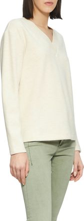 s.Oliver V-Ausschnitt-Pullover in melierter Optik