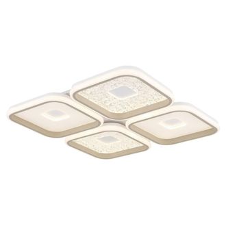 Netlighting Mosaiko 4 Square Semi Flush Ceiling Light Matt White LED 2700 6000K
