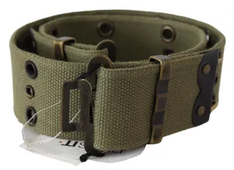 Ermanno Scervino 100% Cotton Rustic gold Buckle Womens Belt