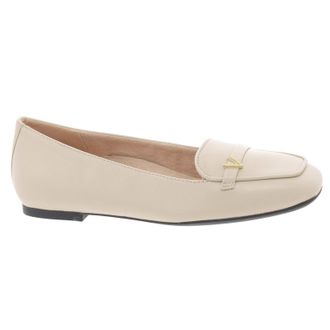 Vionic Hayes Leather Womens Loafers Shoes - Parchment - Size:UK 6.5