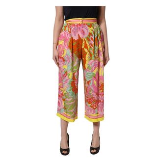 Dolce & Gabbana Cropped broek - Dames - Vrijetijds broeken - Veelkleurig - 3XL - Broeken