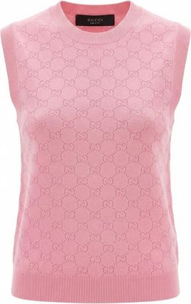 Gucci Gg Allover Crew-Neck Top