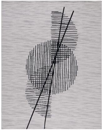 Safavieh Alfombra poli&eacute;ster grigio/nero 240 x 305 cm