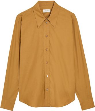 Christophe Lemaire Cotton and Silk-blend Shirt - Light Brown - 34 (UK6 / XS)