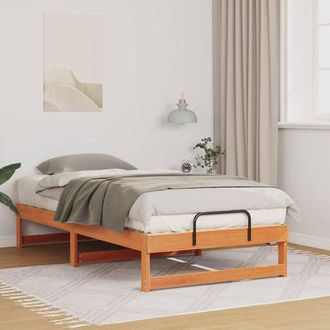 Berkfield Home Bed Frame Brown 90 x 200 cm Solid Pine Wood