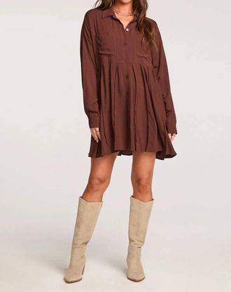 Saltwater Luxe Aurellia Mini Dress In Chocolate