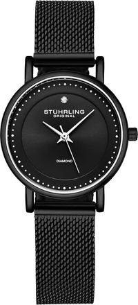 Stührling Symphony Quartz Diamond Black Dial Ladies Watch M16767