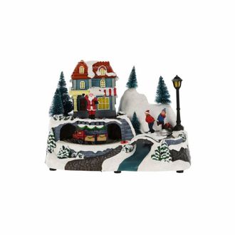 Mobili Rebecca Pueblo de navidad con luces y movimiento en pp a pilas