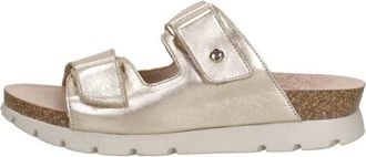 Panama Jack Sade Shine Open Teen - Dames - Sandalen - Grijs - 41 EU - Leer - Schoenen