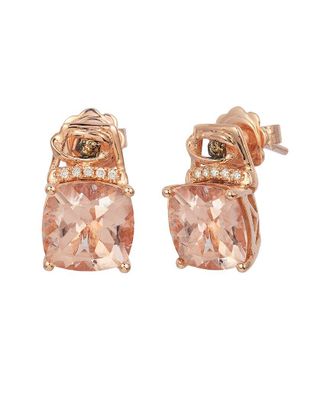 Le Vian 14K Strawberry Gold 4.27 Ct. Tw. Diamond & Morganite Earrings