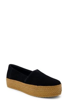 Toms Valencia Platform Espadrille in Black at Nordstrom Rack, Size 5.5