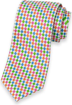 Paul Fredrick Geometric Woven Silk Tie