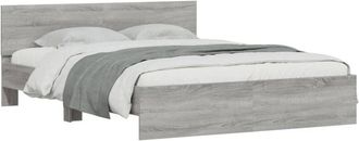 vidaXL Estructura De Cama Con Cabecero Gris Sonoma 140x190 Cm Vidaxl