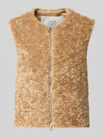 OPUS Weste aus Kunstfell Modell Wahida in Camel, Gr&ouml;&szlig;e 38
