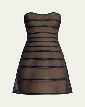 Bcbgmaxazria Strapless Fit-&-Flare Mini Dress