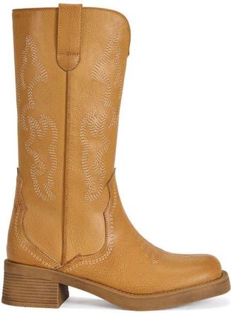 Azalea Wang Mariana Flat Boot in Tan at Nordstrom, Size 10