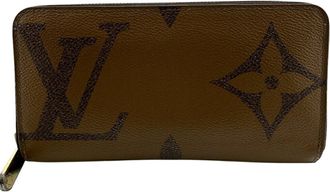 Louis Vuitton Brown Leather Long Wallet (Bi-Fold) (Pre-Owned)