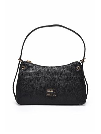 Ermanno Scervino Black Polyurethane Unity Shoulder Bag