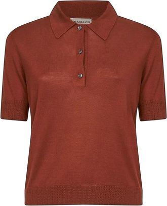 Blanca Vita Round-neck Truien - Dames - Ronde hals truien - Bruin - XS - Truien & Vesten