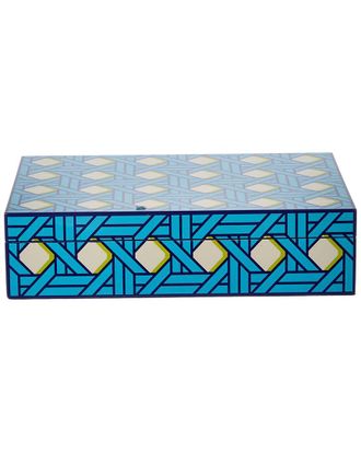 Jonathan Adler Large Lacquer Basketweave Box