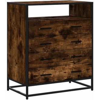 vidaXL C&oacute;moda De Madera Contrachapada Roble Ahumado 70x41x83,5 Cm Vidaxl