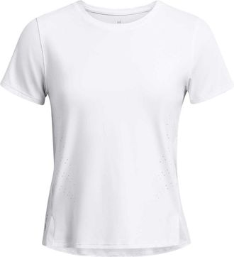 Under Armour Dames Launch Crew Neck Regular T-Shirt (Wit/Reflecterend)