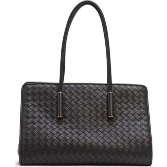 Bottega Veneta Barbara Intrecciato Leather Tote in 1007 Black-Brass Vibrato at Nordstrom