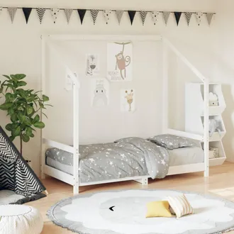 vidaXL Vidaxl - Estructura De Cama Para Ni&ntilde;os Madera De Pino Blanco 80x160 Cm