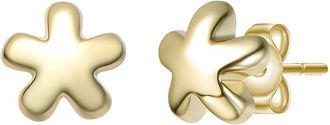 Rachel Glauber 14K Plated Heart Earrings