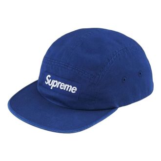 SUPREME SS26 Washed Chino Twill Camp Cap Royal SUP-SS26-1000-RYL