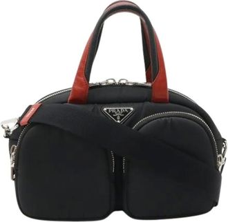 Prada Pre-owned Cross Body Bags, female, Black, Size: ONE SIZE Pre-owned Vintage Nylon Crossbody Bag