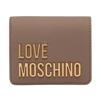 Love Moschino Klassieke Portemonnee - Dames - Accessoires - Bruin - Maat: ONE Size Leer