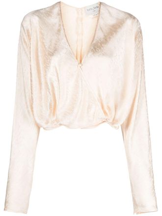 Forte_Forte Cropped blouse - Beige