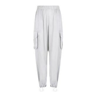 A|X Armani Exchange Cargobroek - Dames - Broeken - Grijs - Maat: XS Satijn