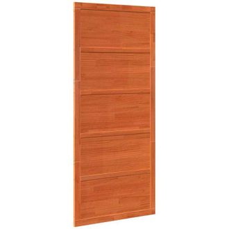 vidaXL Vidaxl - Puerta De Granero Marr&oacute;n Cera 100 X 208 Cm