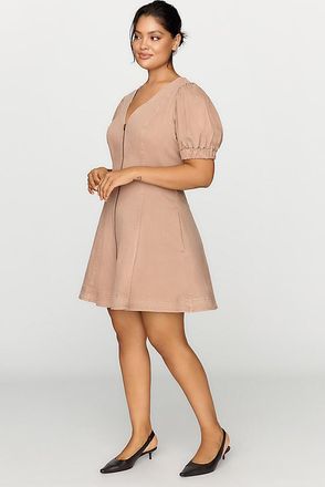 Pilcro Calder Puff-Sleeve Denim Mini Dress