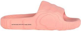 adidas Adilette 22 Slides for Women in Solid Pink with Flat Rubber Sole