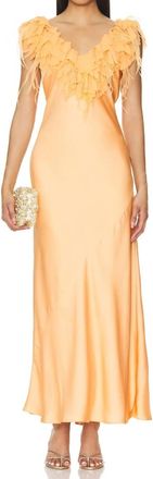 LoveShackFancy Manota Dress In Tangerine