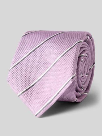 Gierremilano Seidenkrawatte aus reiner Seide mit Allover-Stitching (7,5 cm) in Flieder, Gr&ouml;&szlig;e 1