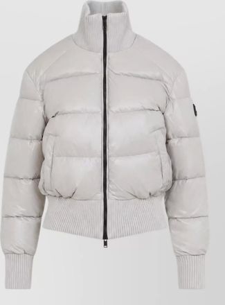 Moose Knuckles down cropped quilted puffer jacket