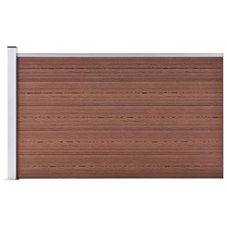 vidaXL Valla De Jard&iacute;n De Wpc Marr&oacute;n 175x105 Cm Vidaxl
