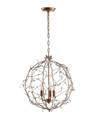 Jonathan Y Designs Jonathan Y Isabelle 20In Adjustable Metal Glass Led Pendant