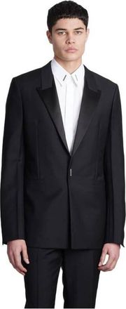 Givenchy MenS Black Satin Collar Slim Jacket, Size 40