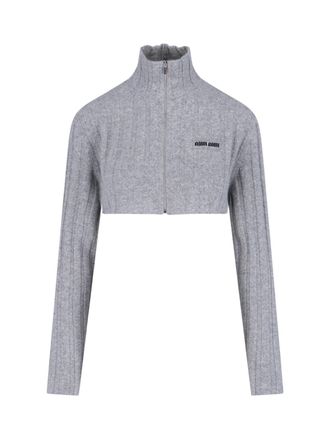 Miu Miu Cardigan Crop In Lana E Cashmere