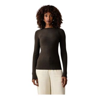 Patrizia Pepe Maglione a coste slim-fit - - Knitwear - Donna - Marrone - S