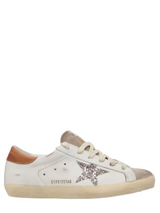 Golden Goose White Leather Super Star Sneakers